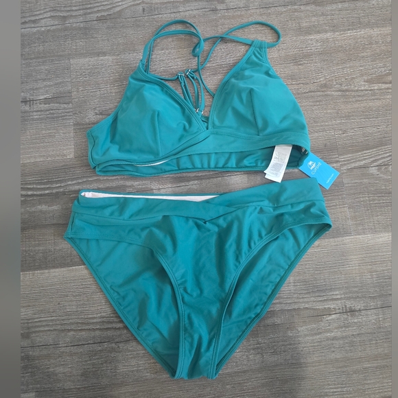 cupshe Teal Women's Swim Set NWT - Picture 1 of 4